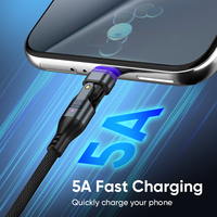 180 flexion 5A câble magnétique câble de charge Super rapide Type C 240W Charge rapide C à Micro 3 en 1 câble magnétique de données USB