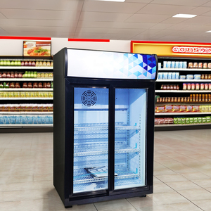 Meisda sc105l 105L trượt hai cửa kính thẳng đứng trưng bày tủ lạnh hiển thị mát cho siêu thị - Product Image 2