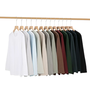 T-shirt à manches longues pour homme en coton 100% avec logo personnalisé, col rond, coupe ample, fournisseur en gros - Product Image 1