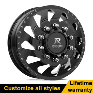Roues American <span class=keywords><strong>Force</strong></span> WheelsJ02 <span class=keywords><strong>THUNDER</strong></span> DRW, 2 pièces, forgées, doubles roues arrière, 22-30 pouces, 10x285.75 pour Ford F450 Ram 3500 HeavyDutyPickup - Product Image 6