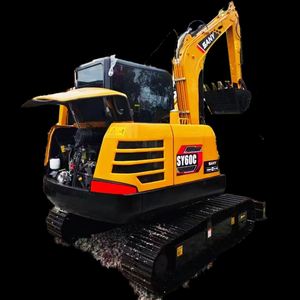 Mini-excavatrice sur chenilles Sany SY60C d'occasion 2023, poids 6 tonnes, pompe d'origine, bon état, moteur certifié CE, avec vidéo de démonstration - Product Image 1