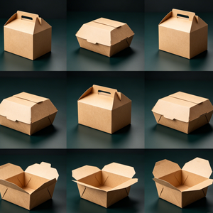 Scatole per Hamburger di Pollo Veloci, Confezioni per Patatine Fritte in Carta Kraft Usa e Getta, Scatole per Pollo Fritto in Carta Kraft, Imballaggi Alimentari Personalizzati - Product Image 6
