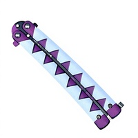 Couteau multifonction « The Blade That Kills Ghosts » - Épée de samouraï d'anime - Couteau papillon pliable portable - Outils d'entraînement pour la chasse et les activités de plein air