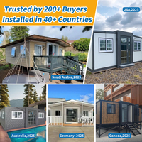 Maisons Conteneurs 1 2 3 4 Chambres Portables Préfabriquées, Petites Maisons Modulaires de Luxe avec Restaurant