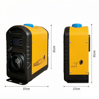 Chauffage au diesel portable tout-en-un à faible bruit, télécommandé 12V, adapté aux fourgons et aux camions