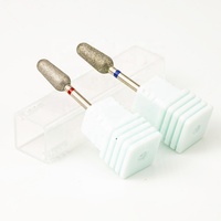F M Fraise à ongles diamant russe de haute qualité, forme de bourgeon arrondi lisse, 5,5 mm, 3/32 pouces, pour manucure et nettoyage des cuticules