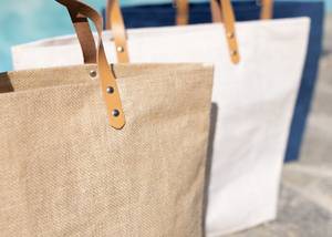 Sacs de plage en jute personnalisés, sacs de plage personnalisés avec des noms - Product Image 3