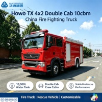 Nouveau camion de lutte contre les incendies et de sauvetage SINOTRUK Howo TX 4x2 double cabine 10cbm 10000L Euro3 Chine