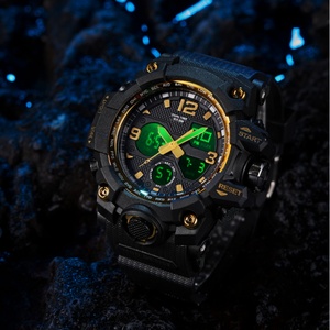 นาฬิกาข้อมือผู้ชาย SHUAIKE ระบบควอตซ์ดิจิตอล แสดงเวลาสองระบบ กันน้ำ 5 บาร์ สไตล์คาวบอย สำหรับเล่นกีฬา - Product Image 5