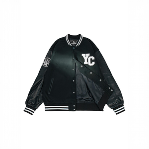 Vestes universitaires de baseball unisexes de haute qualité avec lettres 3D personnalisées brodées sur le devant, col en V et manches design - Product Image 1