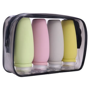 Bouteille de voyage personnalisée anti-fuite sans BPA approuvée par la TSA pour articles de toilette, bouteilles de voyage en silicone anti-fuite de 90 ml - Product Image 1