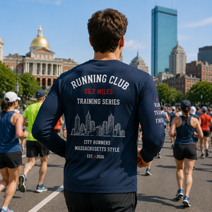 Camiseta de Manga Larga Personalizada para Equipo de Running, Maratón 26.2, Entrenamiento, Club de Running, Secado Rápido, para Eventos - Product Image 3