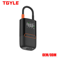 Compresseur d'air pour voiture sans fil en ABS avec lumière, gonfleur de pneus numérique portable 150 psi