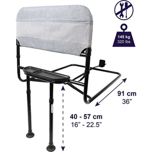 Barrière de lit pour adulte avec pieds (hauteur du cadre du lit de 26 à 50 cm), barrières anti-chute pour adulte, barre de protection KMINA K40014 - Product Image 5