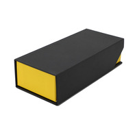 Nouvelle boîte à lunettes pliable noire de luxe, personnalisable avec logo, style rétro, populaire, pour emballage de lunettes de soleil et étui à lunettes de vue