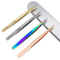 Personnalisé cils pince à épiler courbe cils mince botte pince à épiler