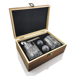 Vendita calda bicchieri moderni ruota bicchiere da vino cristallo whisky bicchiere whisky pietre palla regalo Set con scatola di legno per uomo - Product Image 2