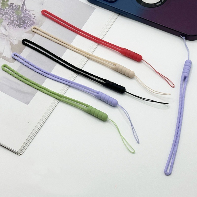 Simple Silicone Soft Mobile Phone Lanyard Short Rubber Cell Phone Holder Chain Hanging Rope Mobile Phone Strap Image 3