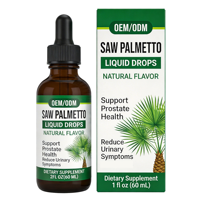 Complément Liquide de Palmier Nain Marque Blanche - OEM/ODM pour le Soutien de la Prostate et le Soulagement des Symptômes Urinaires, Gouttes Aromatisées Naturelles 60 ml