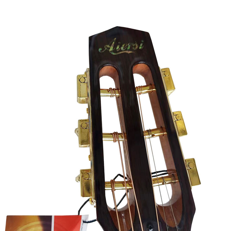 Set Ponte E Cordiera Per Chitarra Archtop Jazz | 6 Corde In Palissandro Con Regolazione Altezza - Foto 8