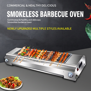 Commercial Stainless Steel Electric <b>Smokeless</b> Grill with Easy Cleaning Plug-And-Play for Grilling Meat Fish Chicken Skewers - Product Image 2
