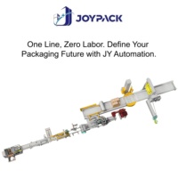 Línea de Empaque Automática Eléctrica Profesional para la Industria 4.0, Robot de Sellado Tipo H, Apilamiento de Palés, Flejado de Mercancías