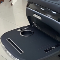 Table pliante pour siège arrière Toyota Sienna Granvia : porte-gobelet avec charge sans fil, plateau en cuir, 7 couleurs