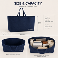 Sacs fourre-tout personnalisés pour cadeaux d'entreprise, extra grands, en polycoton 12 oz, avec logo, vente en gros pour cadeaux clients et événements