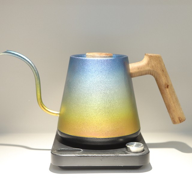 Automatic Switch Off Smart Pour Over Gooseneck Coffee Kettle Thermometer Titanium Digital Electric Kettle