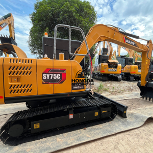 รถขุดมือสอง SANY SY75C Pro SY75 ขนาด 7 ตัน คุณภาพเชื่อถือได้ พร้อมเครื่องยนต์ Isuzu และสภาพการทำงานสมบูรณ์แบบ เหมาะสำหรับงานก่อสร้าง - Product Image 1