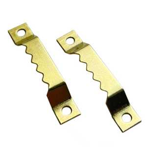 Colgador metálico dentado de una sola cara, color dorado, con capacidad de carga de 3-5 kg, gancho de hierro para colgar cuadros decorativos y pinturas al óleo. - Product Image 1