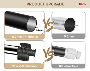 ARODDY-Tringle <span class=keywords><strong>à</strong></span> <span class=keywords><strong>Rideaux</strong></span> Pivotant en Métal Plat Décoratif, Pivotant, pour Maison et Extérieur - Product Image 5