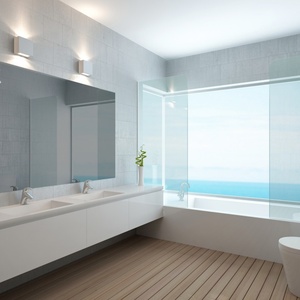 Miroir intelligent LED à découpe personnalisée au design tendance pour salles de bain - Product Image 4