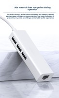 Adaptateur réseau USB 2.0 Type-C avec pilotes, carte réseau filaire 10/100 Mbps externe en stock