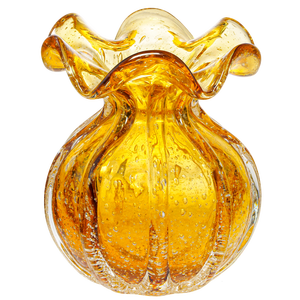 Élégant vase en verre à bord blanc de 14.5cm Style <span class=keywords><strong>Fonton</strong></span> classique avec design à volants pour bouteilles décoratives pour la maison - Product Image 3