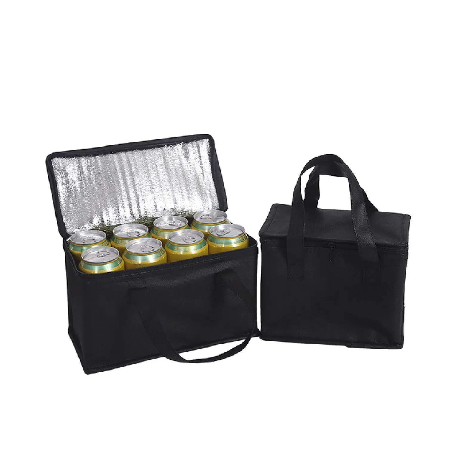 Eco Friendly Recyclable Fabric Nonwoven Tote Box Beer Fresh Storage Cool thermal Non-woven Ice Cooler Bag