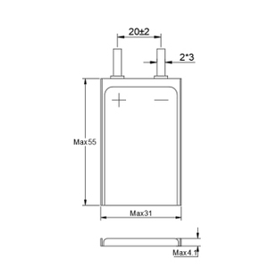 Kartu kontrol akses dan pelacakan keamanan CP403054 baru baterai litium Li-mno2 utama ultra-tipis - Product Image 5