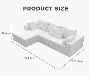 Set Sofa Modular minimalis pembagi, kombinasi Sofa ruang tamu dua kursi Sofa dikompresi vakum - Product Image 6