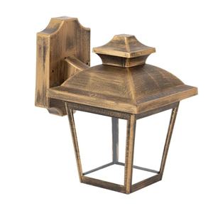 applique extérieure ip44, e27, couleur or vieil, polycarbonate, dimensions 24,5x17x22,3 cm; idéale pour éclairer les entrées et - Product Image 1