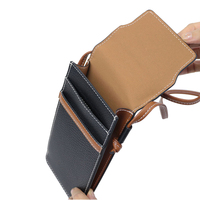 Grandbag - Portefeuille pour téléphone portable en cuir véritable pour femmes - Petit sac à bandoulière - Mini sac à bandoulière pour téléphone portable pour femme