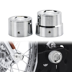 Cubierta del eje trasero delantero de la motocicleta, tuerca cromada para <span class=keywords><strong>Harley</strong></span> Sportster XL Dyna Fat Bob CVO Touring Street Road Softail - Product Image 6