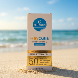 Crème solaire à la vitamine C Raycutis SPF50 PA+++ 50g, protection large spectre UVA UVB, fini mat, résistante à l'eau, soin du visage - Product Image 3