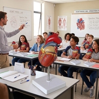 Modèle anatomique de cœur grandeur nature en PVC, qualité supérieure pour l'enseignement et la démonstration en sciences médicales