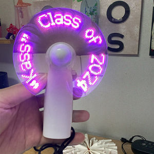 Anpassbarer Mini-LED-Handl uft kühl ventilator Austauschbare Batterie Personal isiertes Logo für Haushalts hotels Verwenden Sie spanischen Kunststoff - Product Image 5