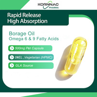 Huile de Bourrache Oméga 6 & 9 Acides Gras en Capsules HPMC/Gélules Souples Certifiées Halal Fabricant OEM Certifié GMP