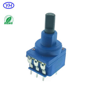 Potentiomètre rotatif Omeg de bonne qualité, variateur de luminosité 10A avec interrupteur à bouton-poussoir B500k, pour variateur 5k, potentiomètre WH116AK - Product Image 1