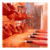 Ligne de production de revêtement en poudre électrostatique entièrement automatique certifiée CE pour la production en série de profilés en aluminium et de quincaillerie métallique