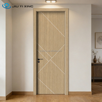 Portes composites WPC modernes et étanches Jiuyixing, très vendues, avec cadre de porte, porte à âme creuse WPC intégrale avec design sculpté CNC