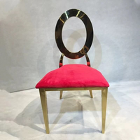 Vente en gros en usine de chaise de banquet de mariage en or rose chaise en acier inoxydable pour hôtel et restauration