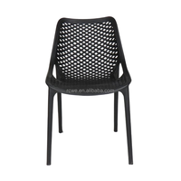 Chaise de salle à manger d'extérieur moderne, confortable, portable, en plastique polypropylène avec dossier en maille, vente en gros de chaises d'extérieur modernes à air comprimé